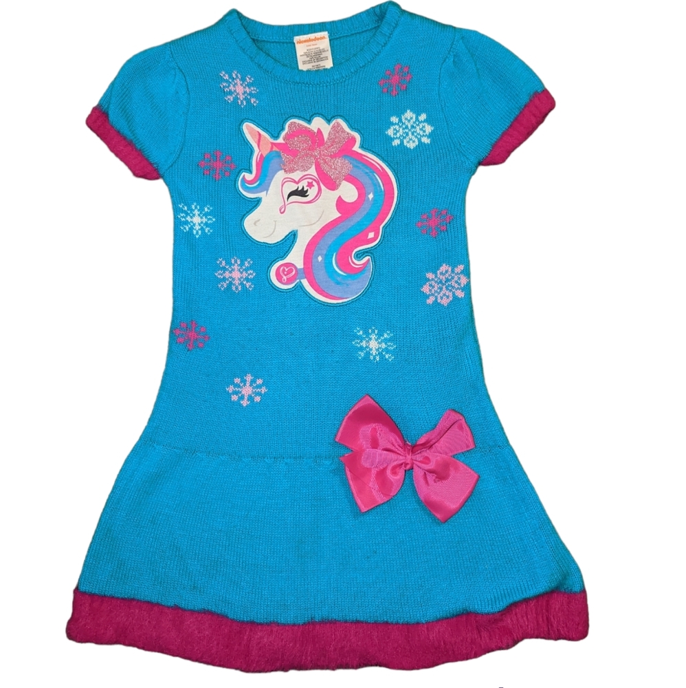 Jojo Siwa Turquoise Girls Sweater Dress